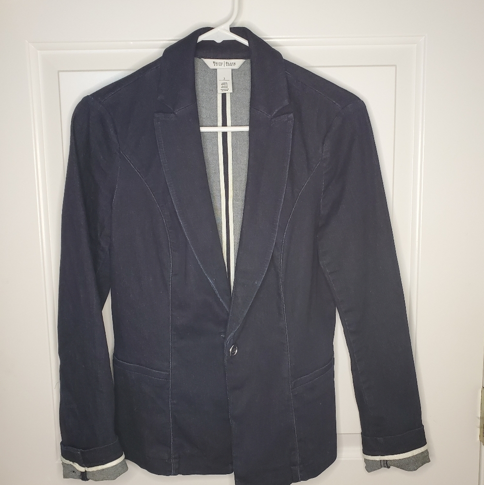 White House Black Market Denim Blazer